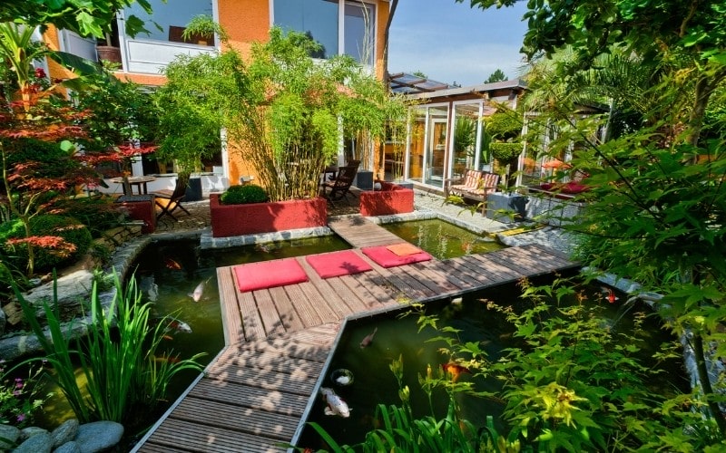 5. Koi Pond Zen Garden